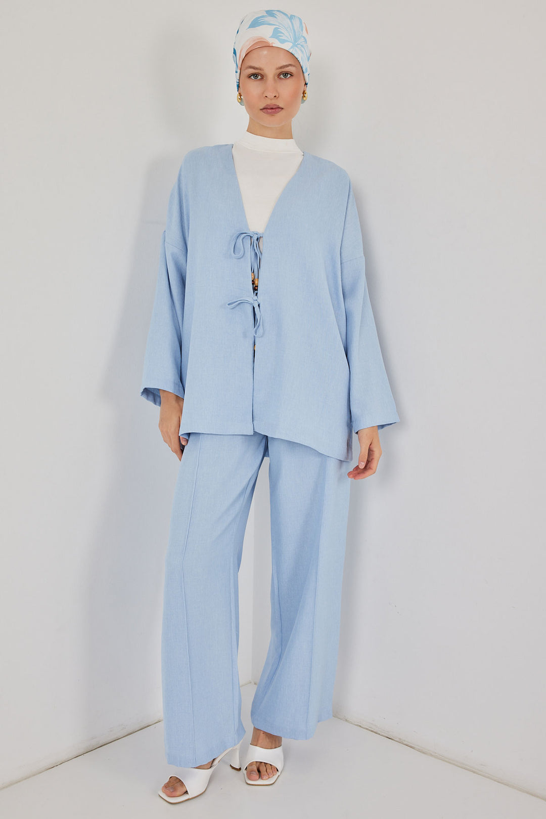 Bigdart Ensemble Kimono en Lin Femme 6727 - Bleu