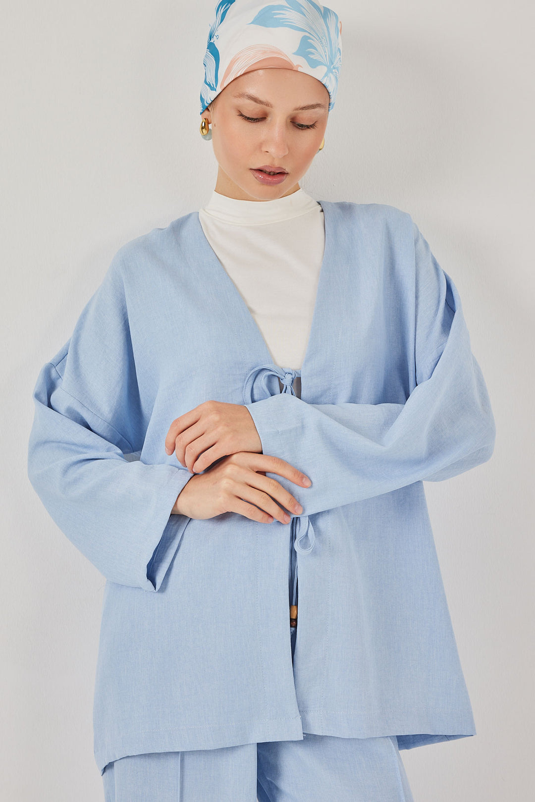 Bigdart Ensemble Kimono en Lin Femme 6727 - Bleu