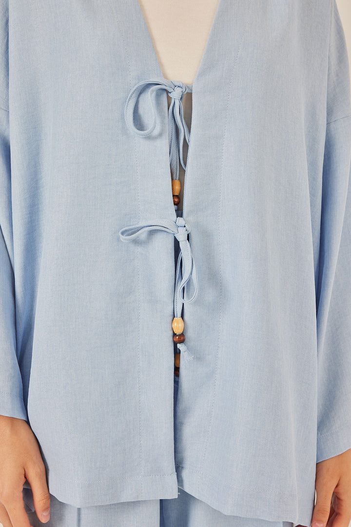 Bigdart Ensemble Kimono en Lin Femme 6727 - Bleu