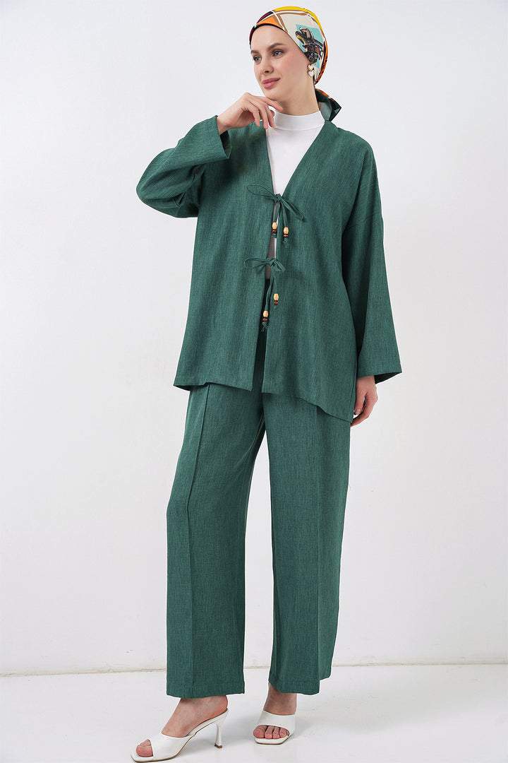 Bigdart Ensemble Kimono en Lin Femme 6727 - zümrüt Verti