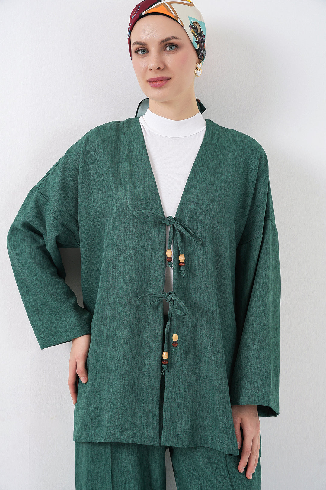 Bigdart Ensemble Kimono en Lin Femme 6727 - zümrüt Verti