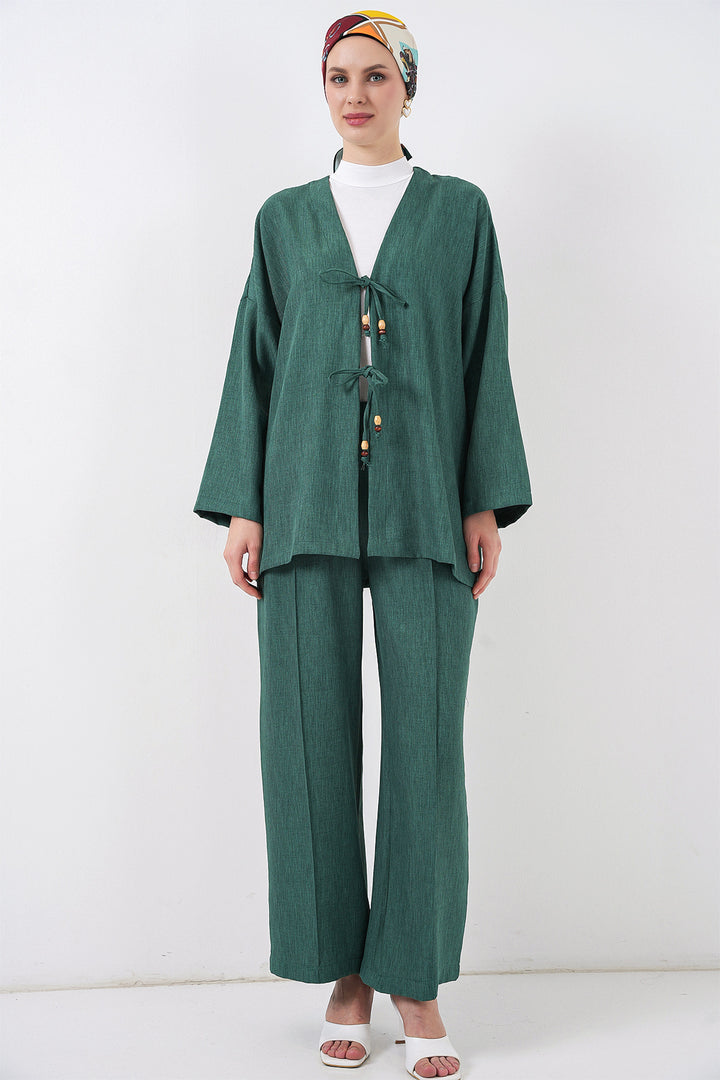 Bigdart Ensemble Kimono en Lin Femme 6727 - zümrüt Verti