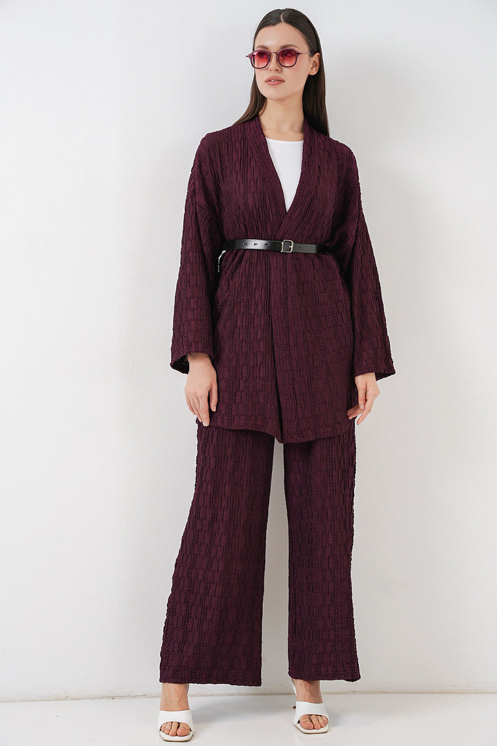 Bigdart Ensemble de pantalon kimono pour femmes 30078 - Bordeaux