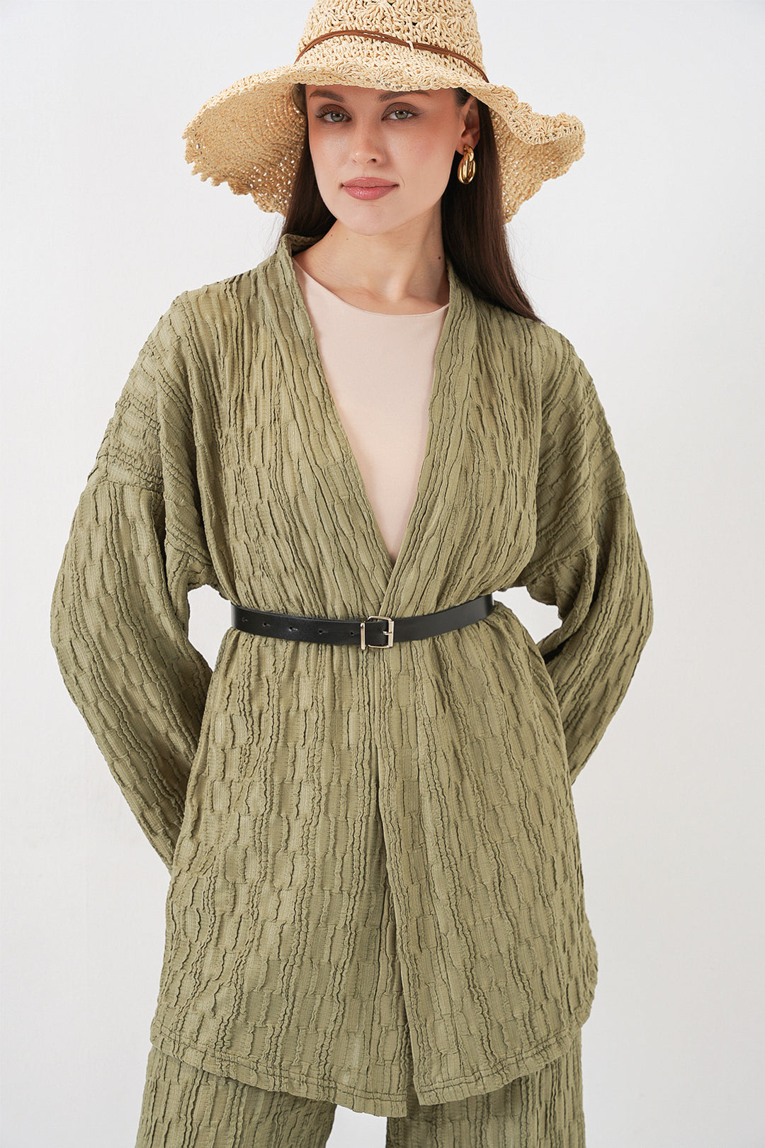 Bigdart Ensemble de pantalon kimono pour femmes 30078 - Vert d'eau