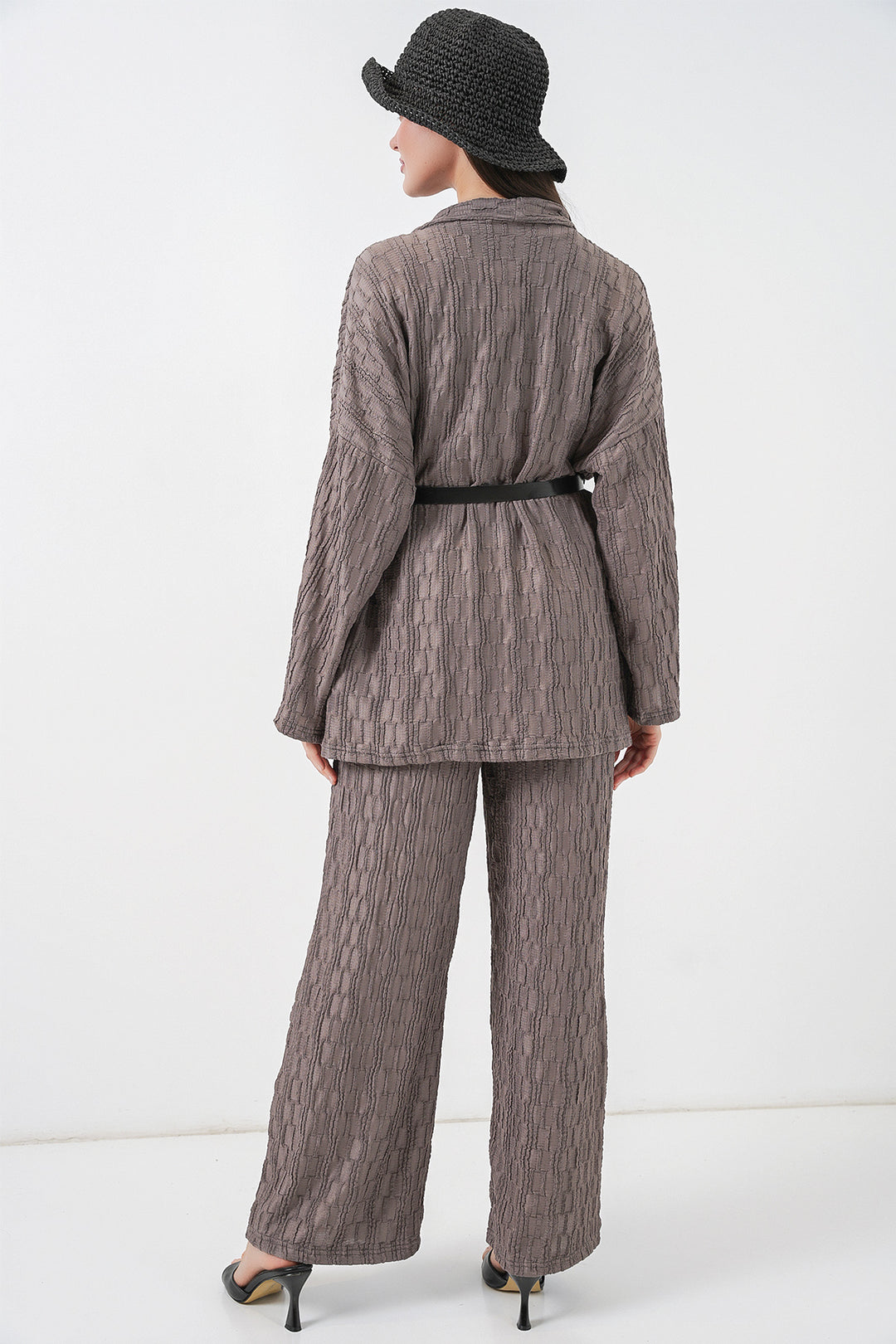 Bigdart Ensemble de pantalon kimono pour femmes 30078 - Anthracite