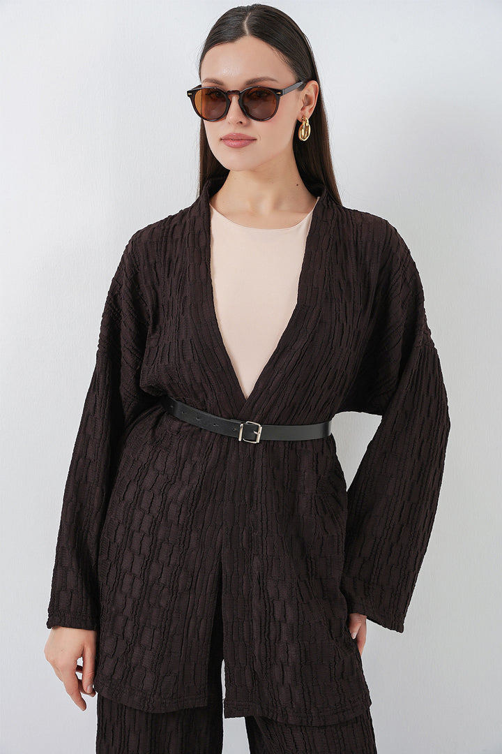 Bigdart Ensemble de pantalon kimono pour femmes 30078 - Marron