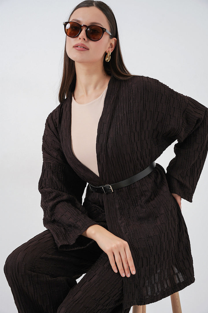 Bigdart Ensemble de pantalon kimono pour femmes 30078 - Marron