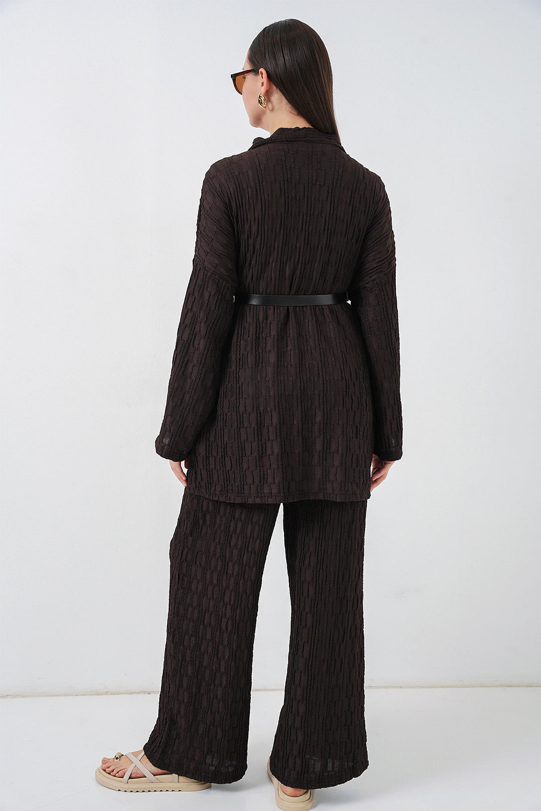 Bigdart Ensemble de pantalon kimono pour femmes 30078 - Marron