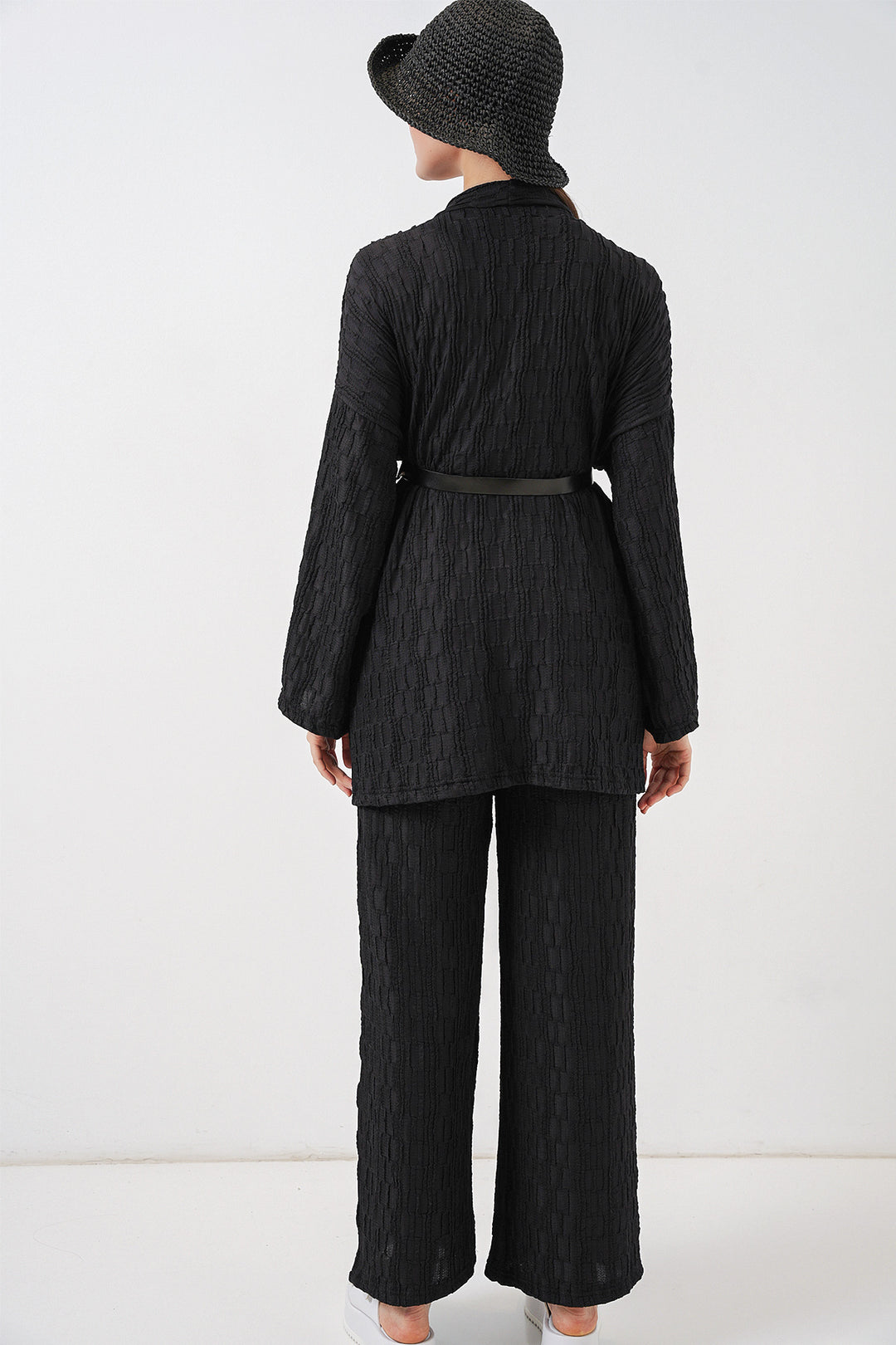 Bigdart Ensemble de pantalon kimono pour femmes 30078 - Noir