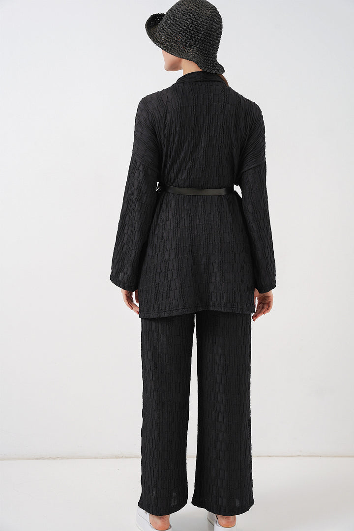 Bigdart Ensemble de pantalon kimono pour femmes 30078 - Noir