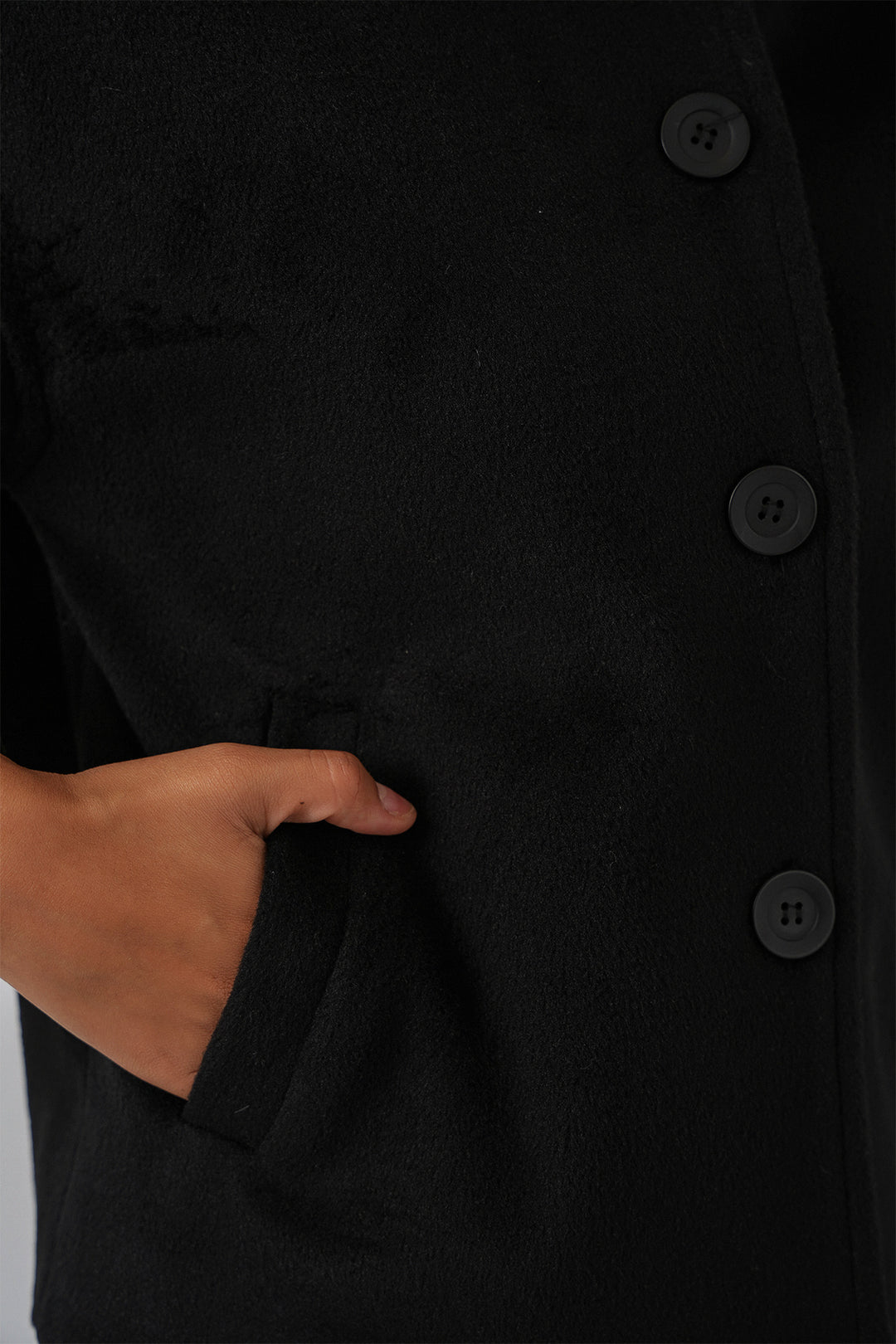 Bigdart Veste courte en laine pour femme 0724 - Noir