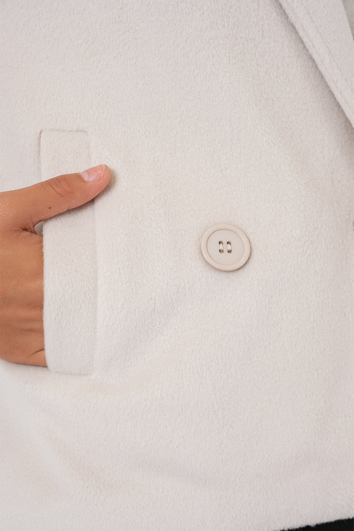 Bigdart Veste courte en laine pour femme 0725 - Écru