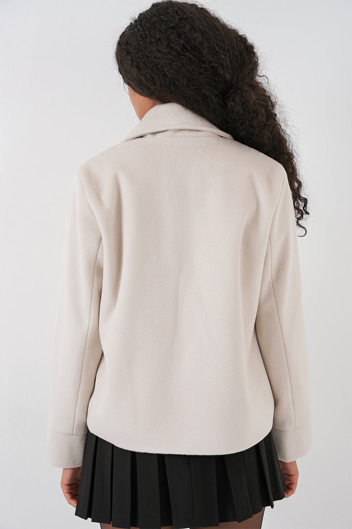 Bigdart Veste courte en laine pour femme 0725 - Écru