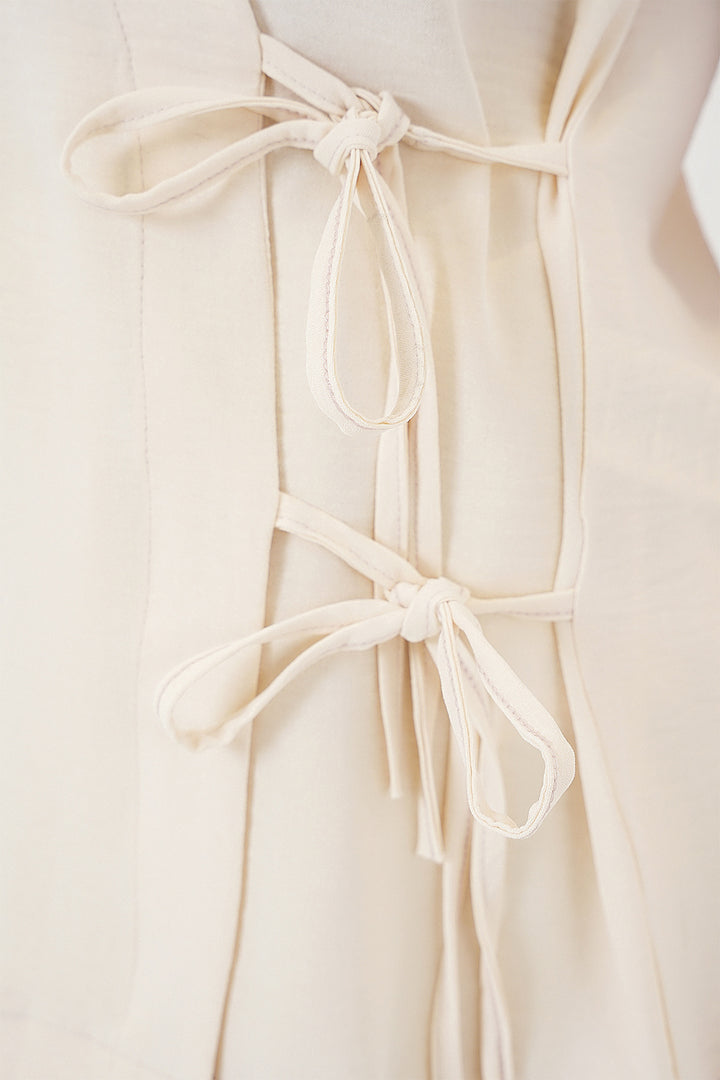 Bigdart Ensemble à deux pièces en Ayrobin à lacets pour femme 6741 - Crème