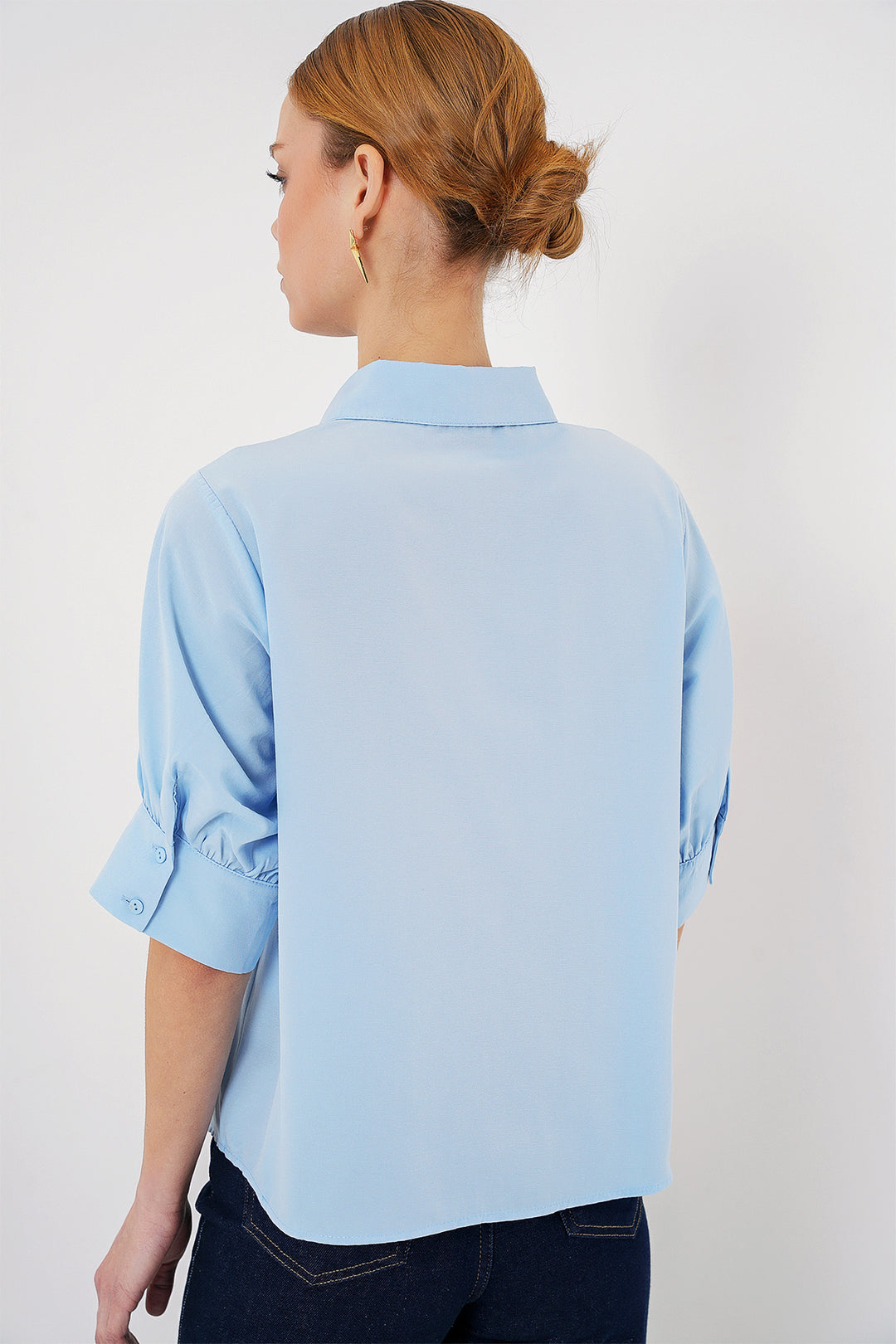 Bigdart Femme Chemise Manches Courtes 20312 - Bleu