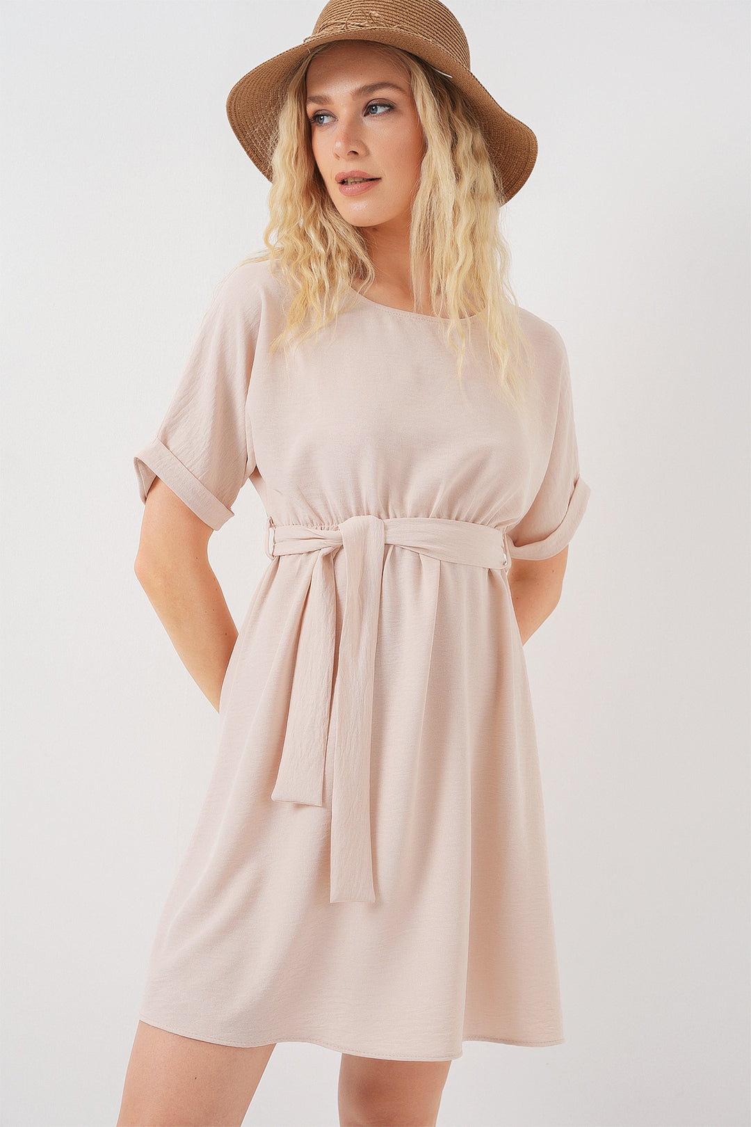 Bigdart Robe Ayrobin Femme à Manches Courtes 2572 - Crème