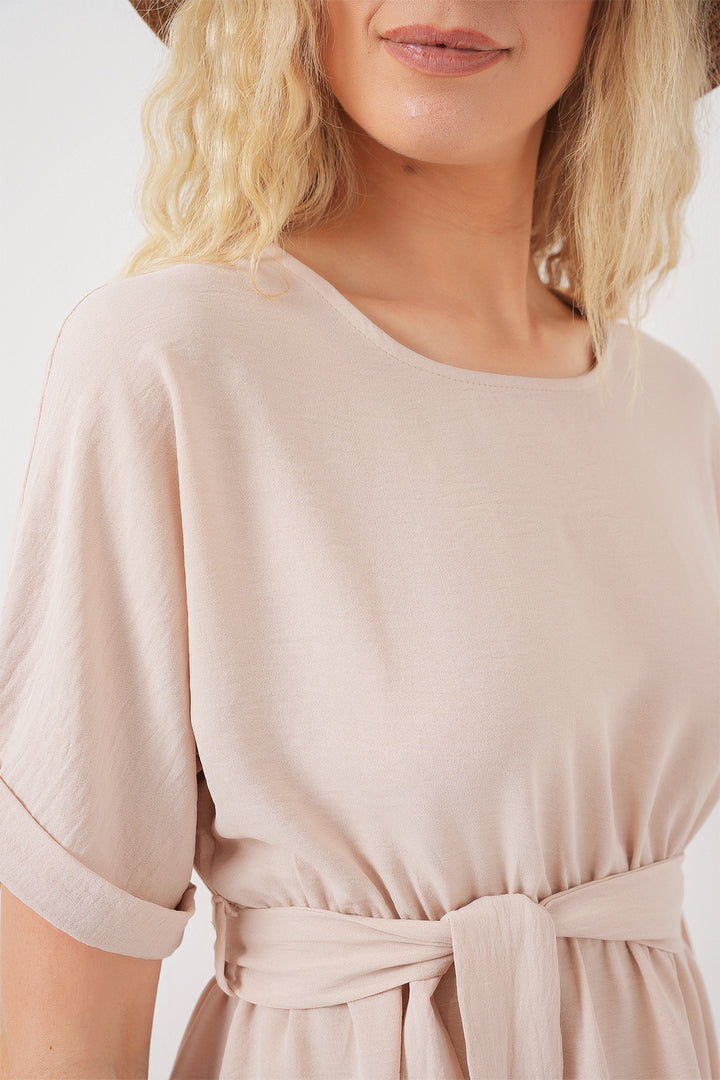 Bigdart Robe Ayrobin Femme à Manches Courtes 2572 - Crème