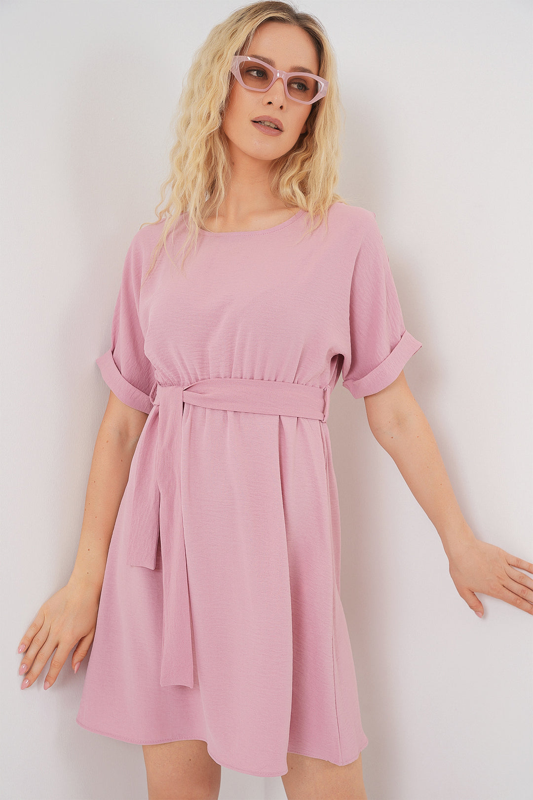 Bigdart Robe Ayrobin Femme à Manches Courtes 2572 - Rose Poudré