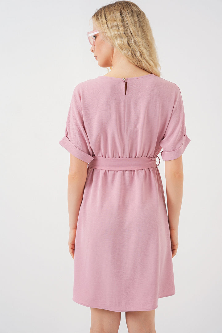 Bigdart Robe Ayrobin Femme à Manches Courtes 2572 - Rose Poudré