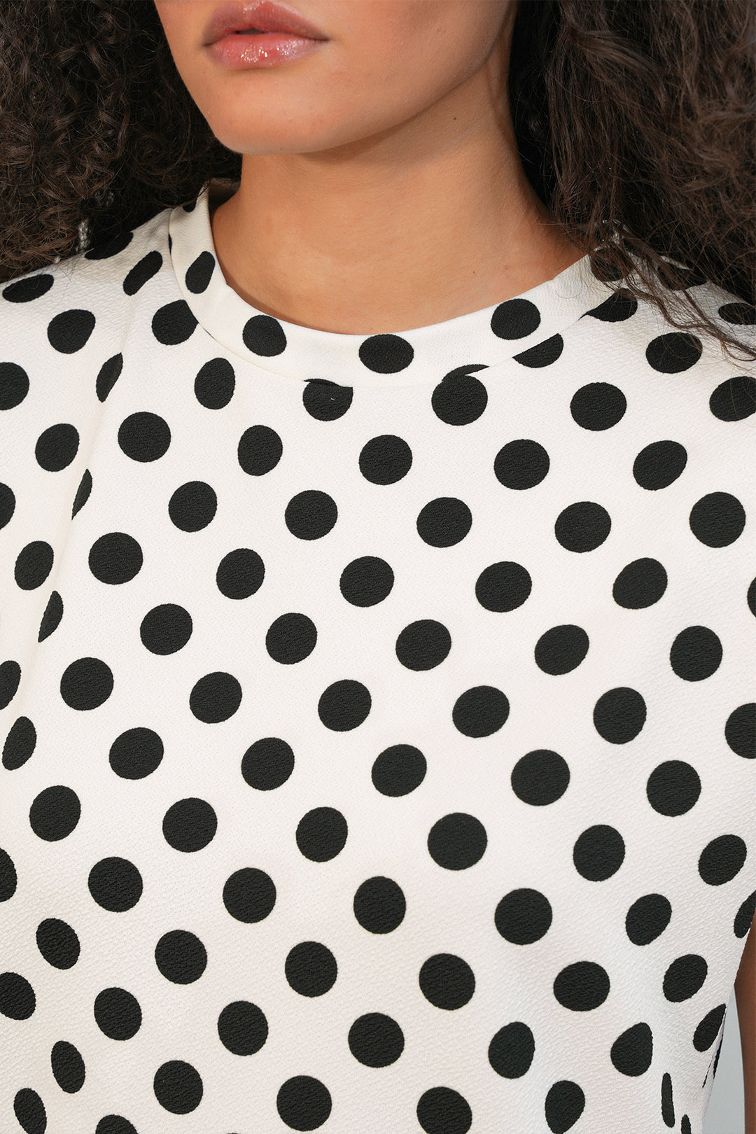 Bigdart Blouse à pois à manches courtes pour femme 40009 - Blanc