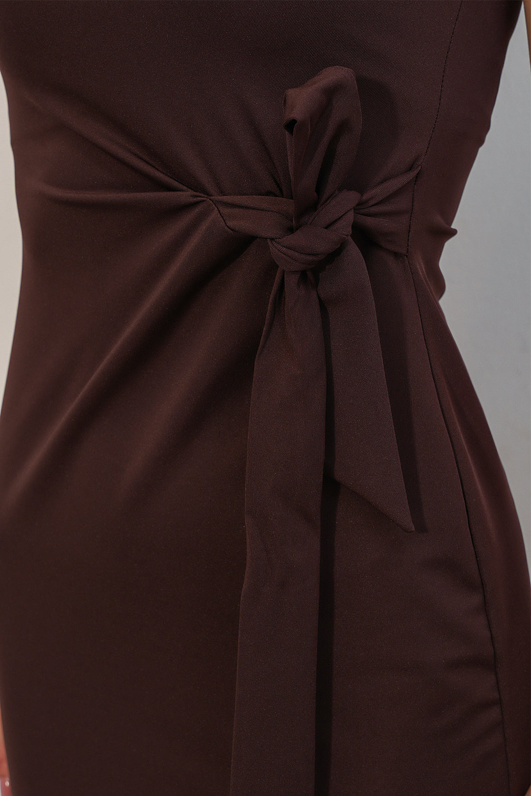 Bigdart Robe longue à manches courtes femme 2621 - Marron