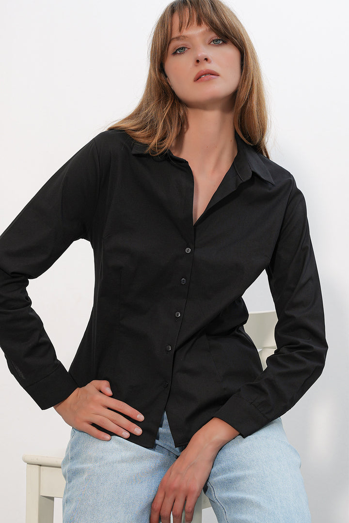 Bigdart Chemise basique à col classique pour femme 20398 - Noir