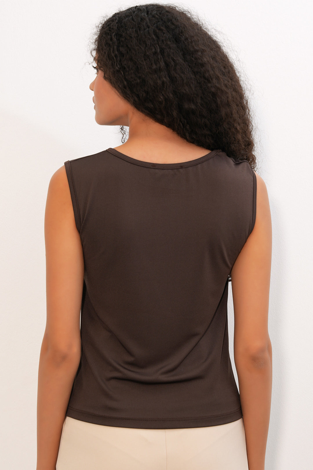 Bigdart Blouse basique sans manches pour femme 935 - Marron
