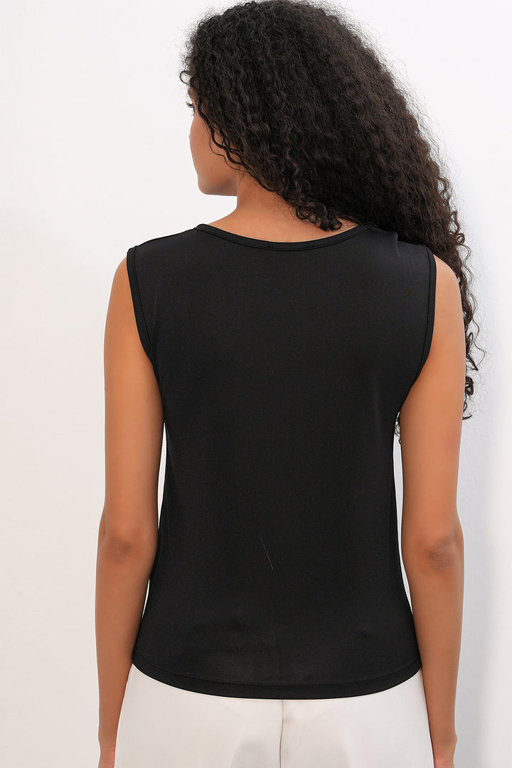 Bigdart Blouse basique sans manches pour femme 935 - Noir