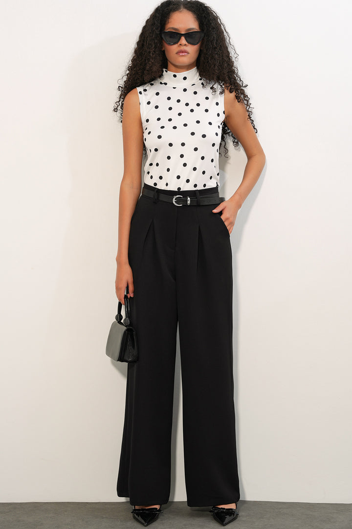 Bigdart Body sans manches à pois femme 4348 - B.Blanc