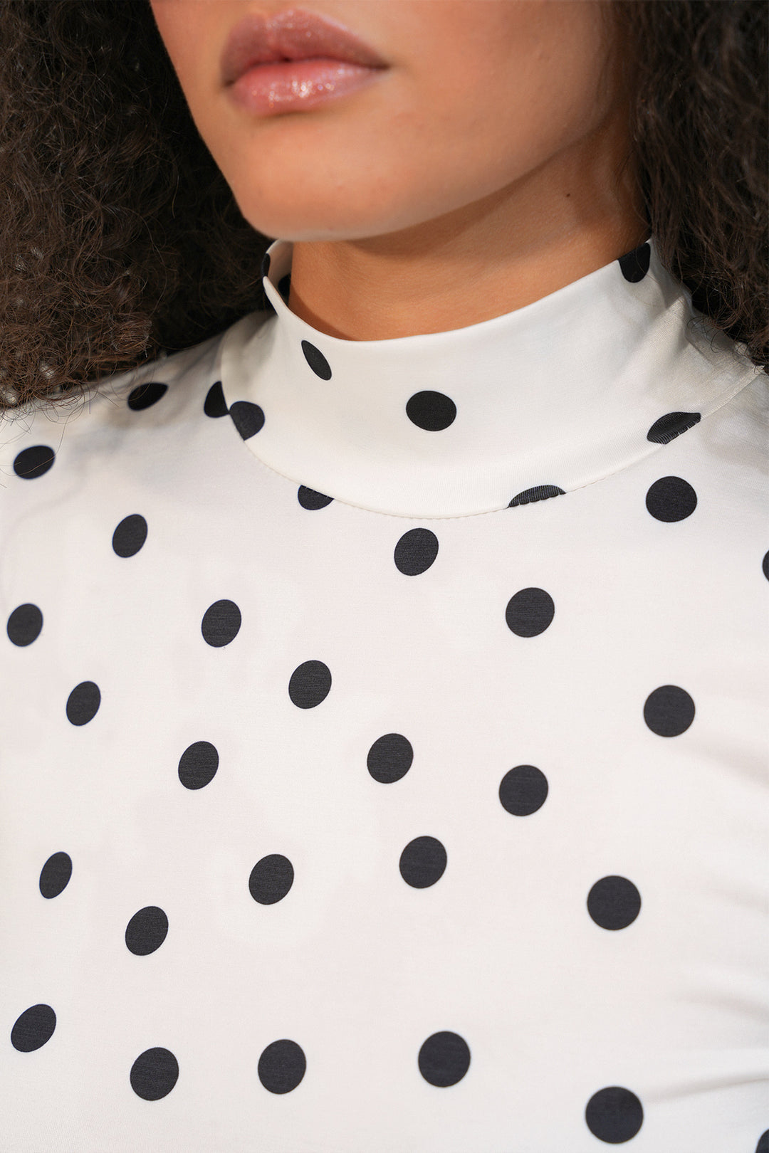 Bigdart Body sans manches à pois femme 4348 - B.Blanc