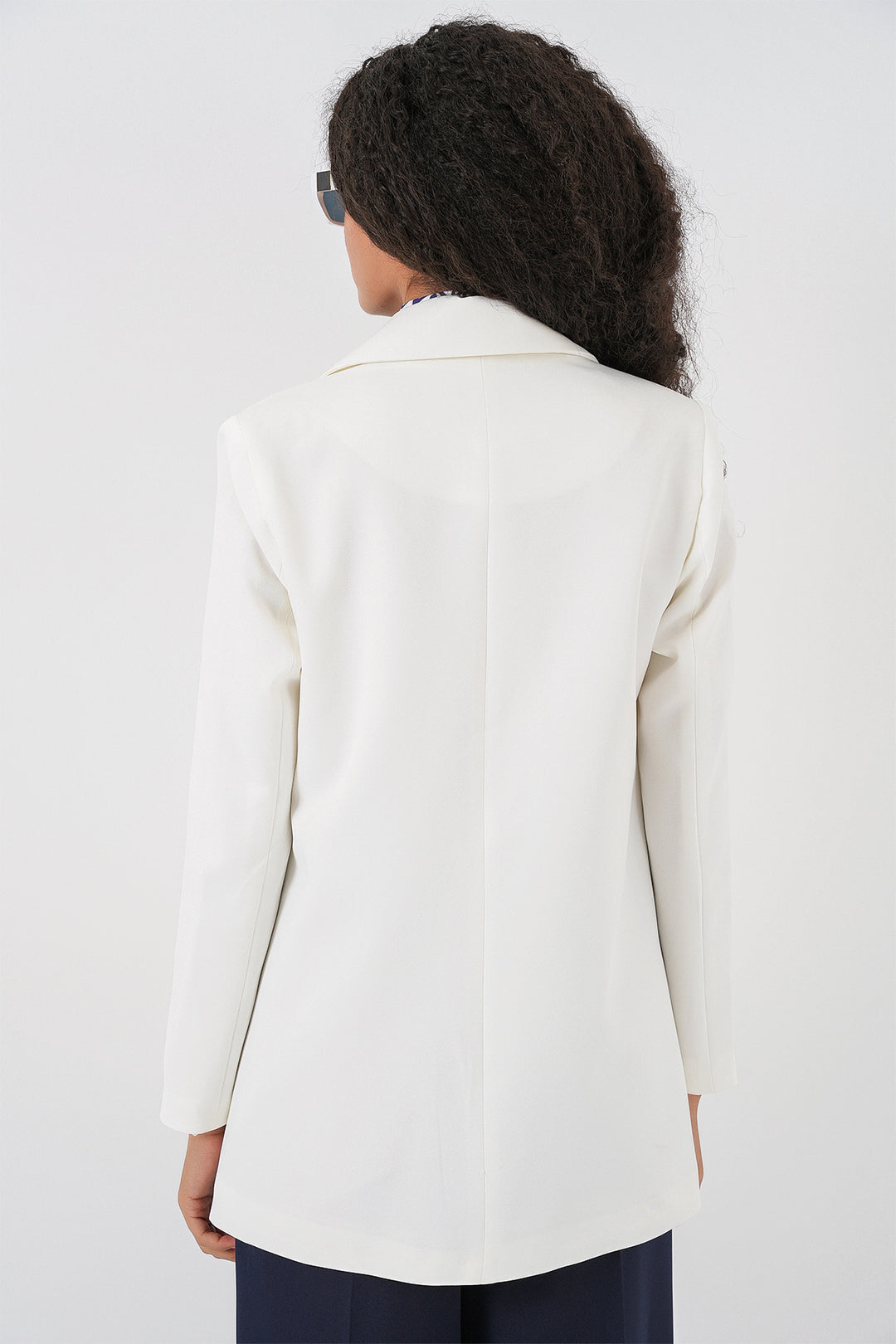 Bigdart Veste blazer croisée pour femme 0722 - Blanc