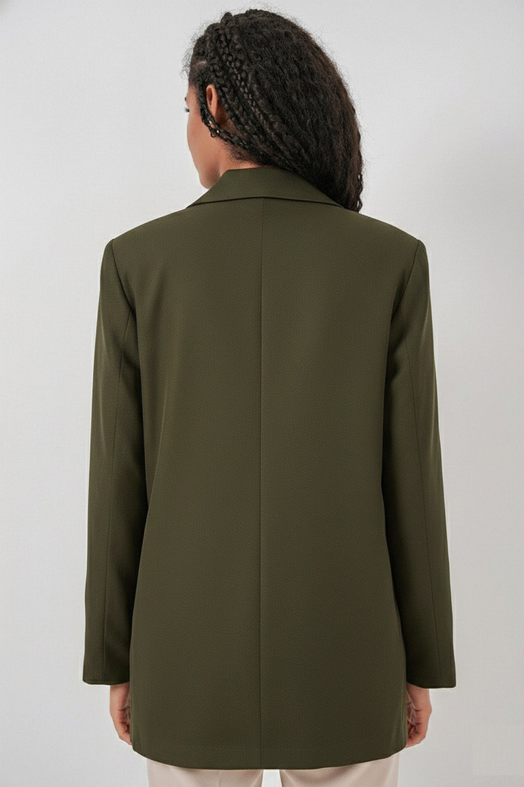Bigdart Veste blazer à col croisé pour femme 0722 - Kaki