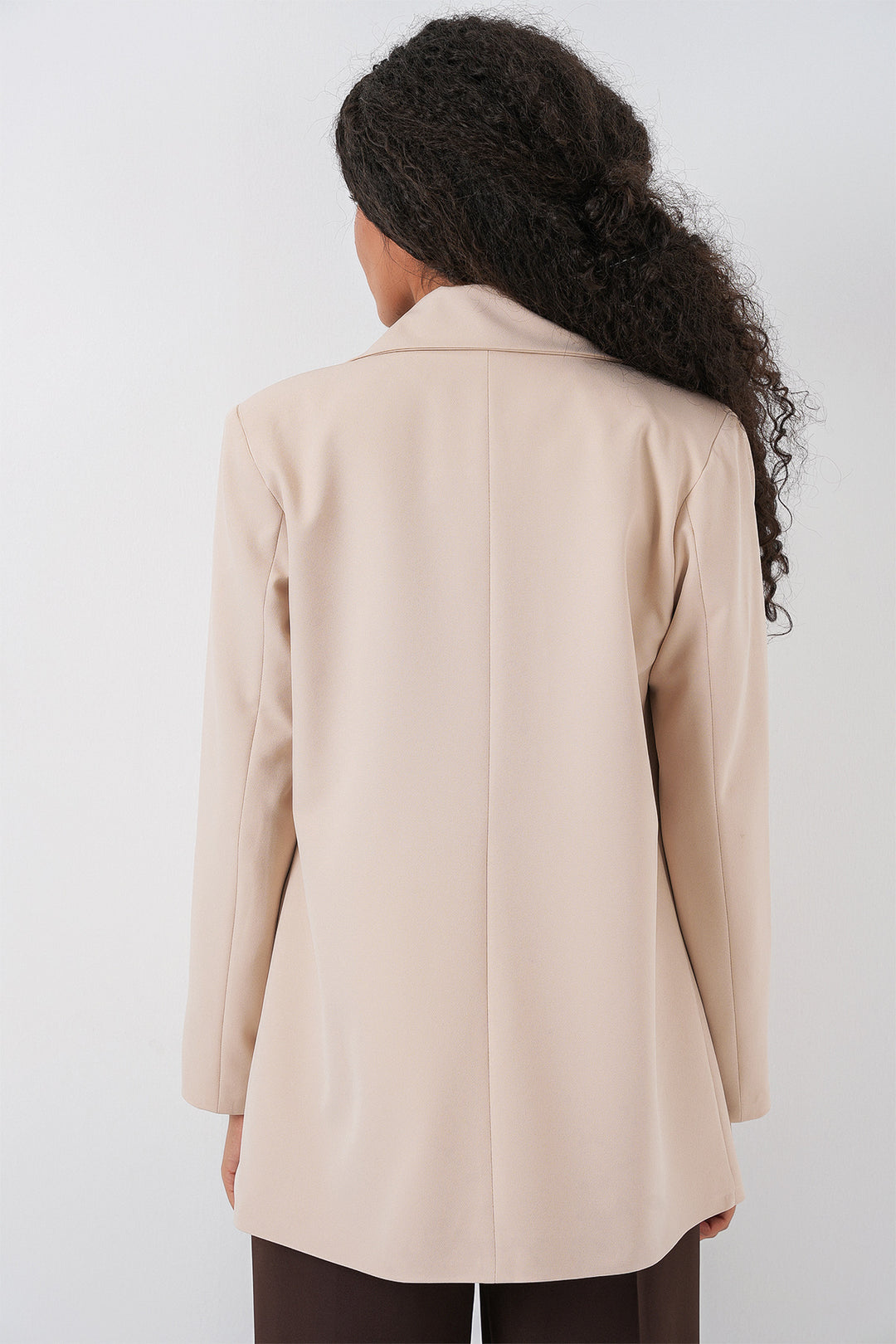 Bigdart Veste blazer à col croisé pour femme 0722 - Crème