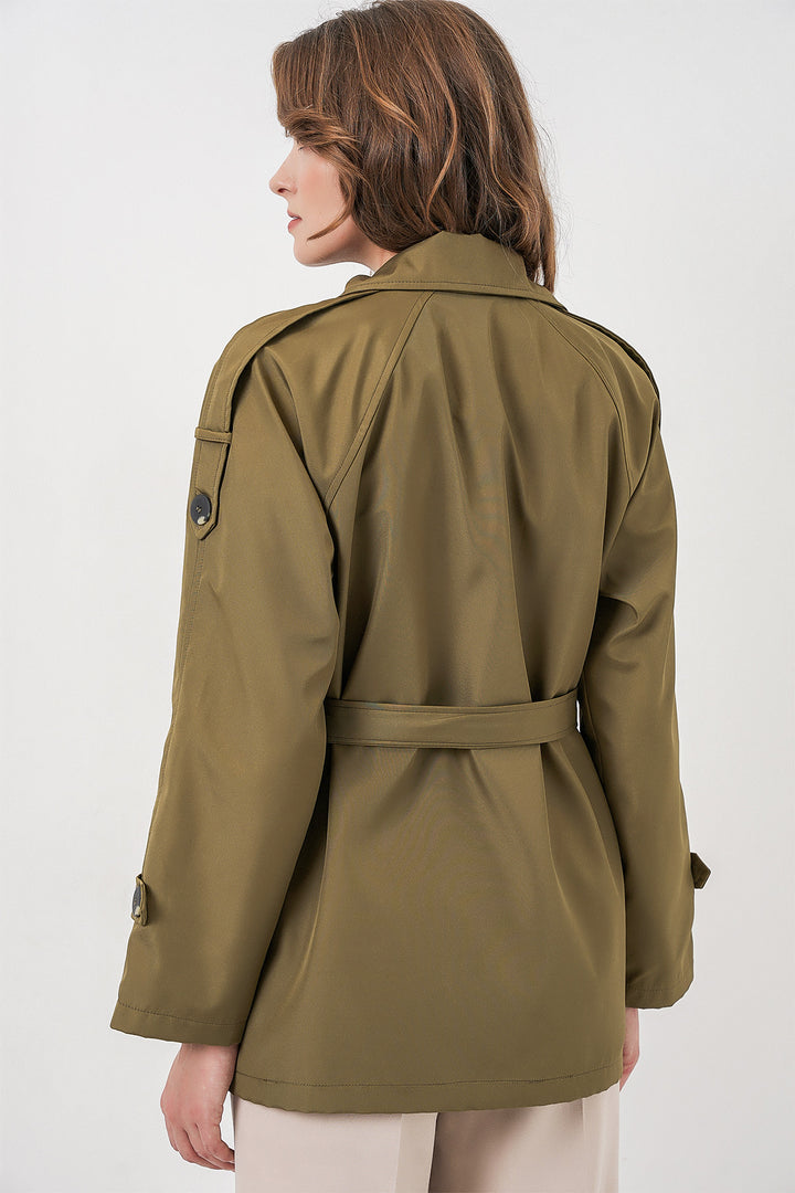 Bigdart Trench Court Femme Croisé 5980 - Kaki