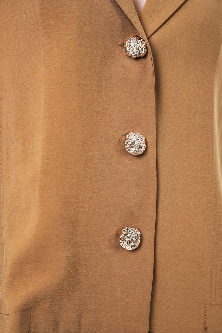 Bigdart Veste oversize à col croisé femme 0747 - Camel