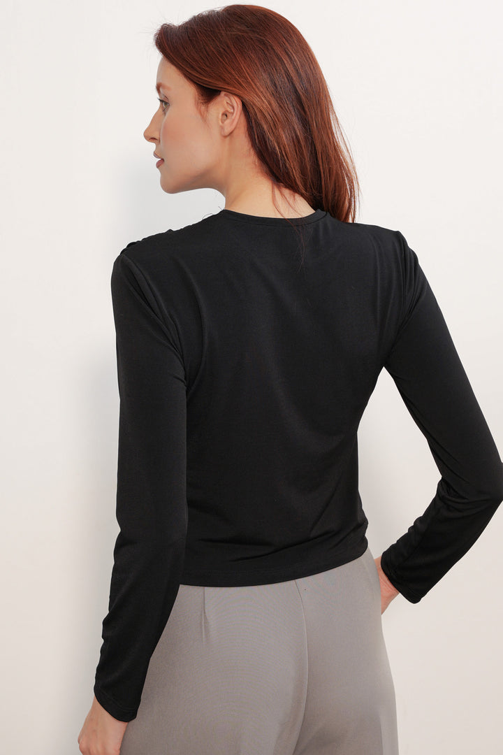 Bigdart Blouse Sandy à col croisé pour femme 40051 - Noir