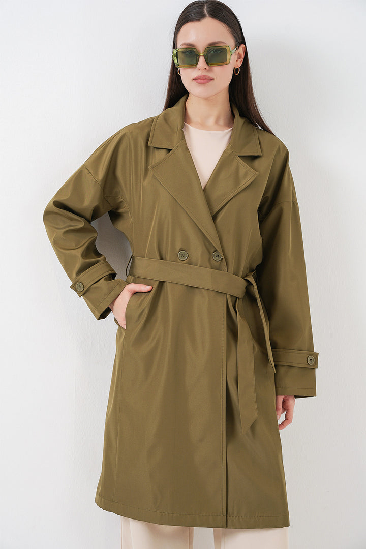 Bigdart Trench-coat croisé pour femmes 5987 - Kaki