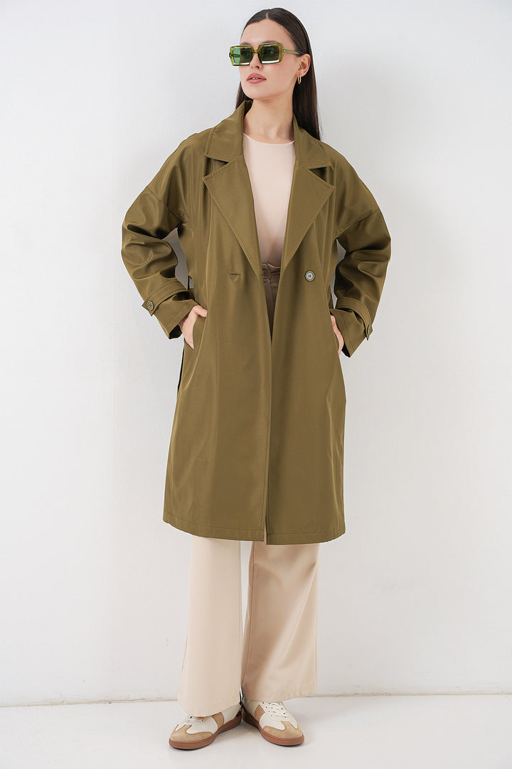 Bigdart Trench-coat croisé pour femmes 5987 - Kaki