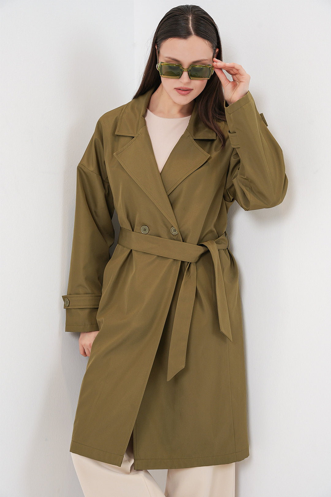 Bigdart Trench-coat croisé pour femmes 5987 - Kaki