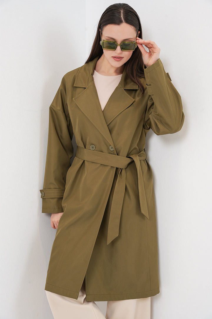 Bigdart Trench-coat croisé pour femmes 5987 - Kaki