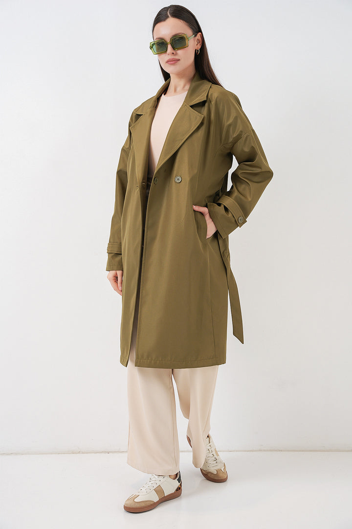 Bigdart Trench-coat croisé pour femmes 5987 - Kaki