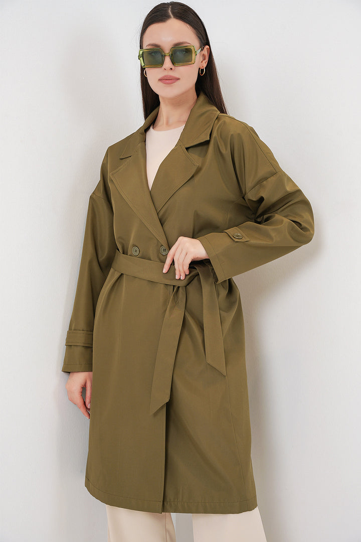 Bigdart Trench-coat croisé pour femmes 5987 - Kaki