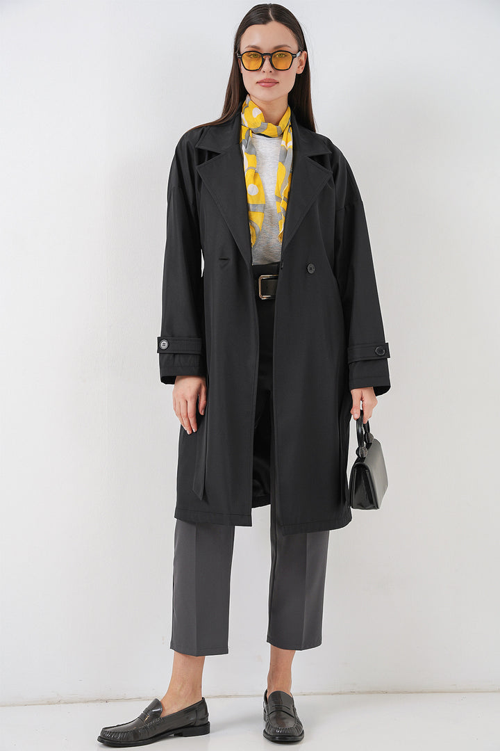 Bigdart Trench-coat croisé pour femmes 5987 - Noir