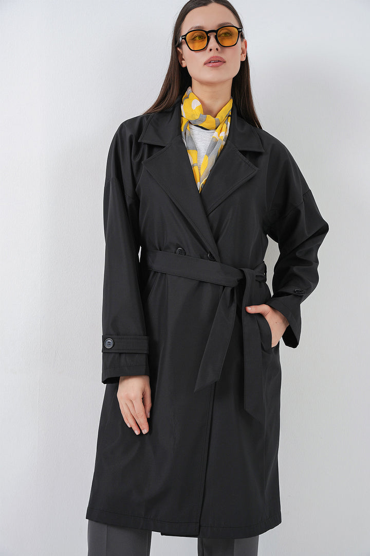 Bigdart Trench-coat croisé pour femmes 5987 - Noir