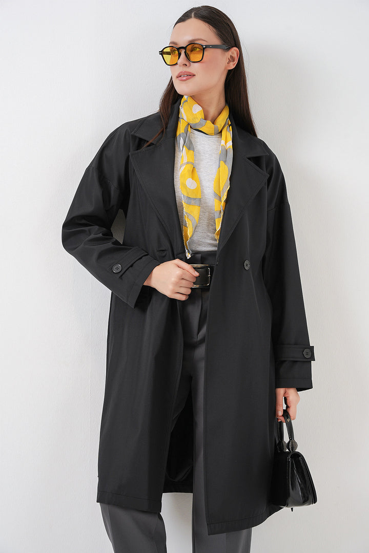 Bigdart Trench-coat croisé pour femmes 5987 - Noir