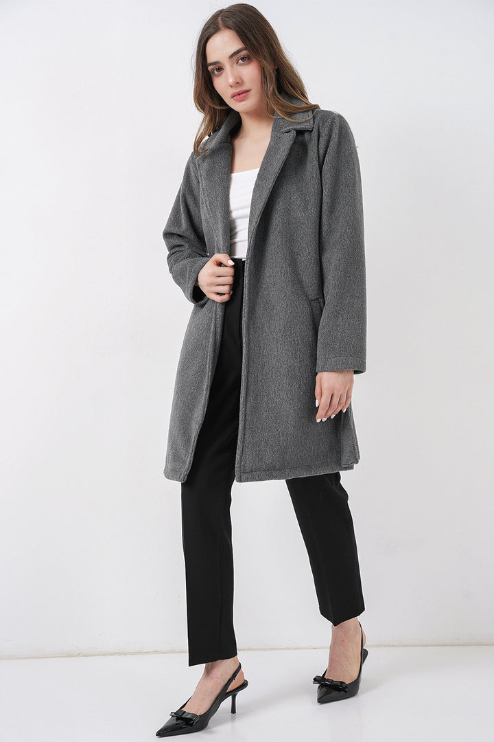 Bigdart Manteau ceinturé pour femme 9171 - Anthracite