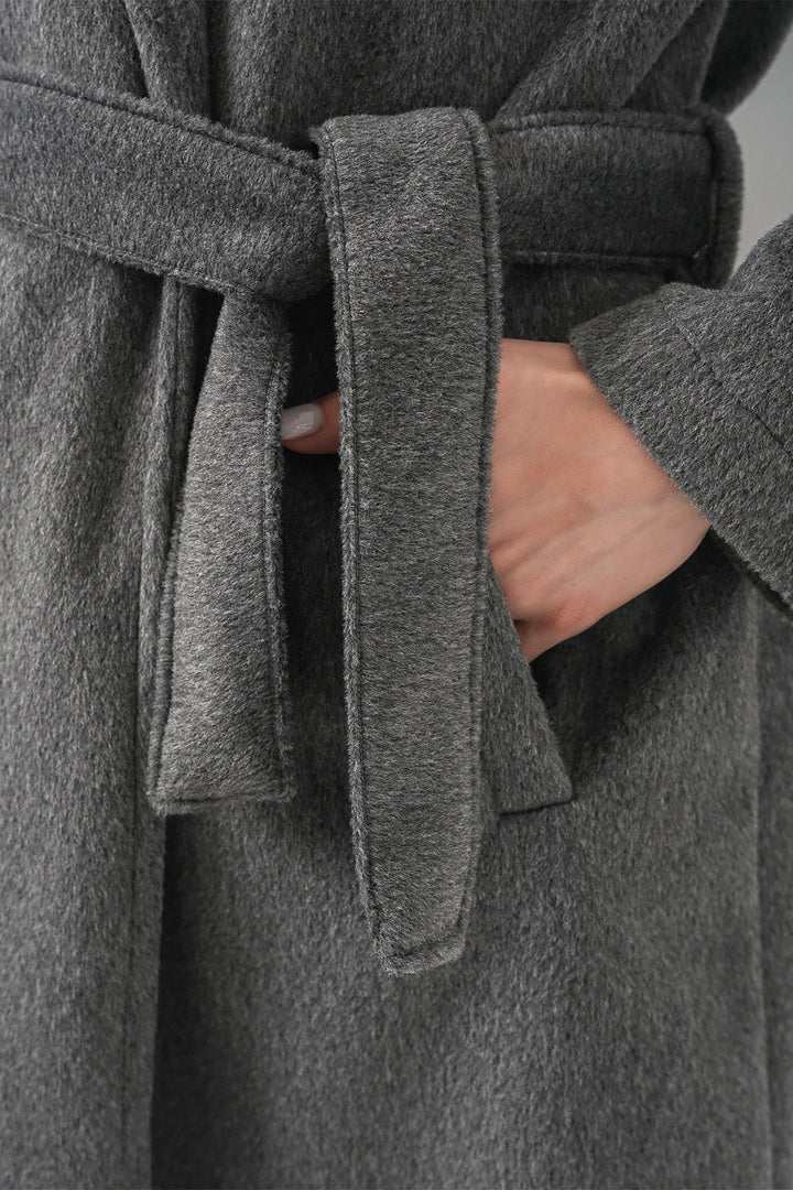 Bigdart Manteau ceinturé pour femme 9171 - Anthracite