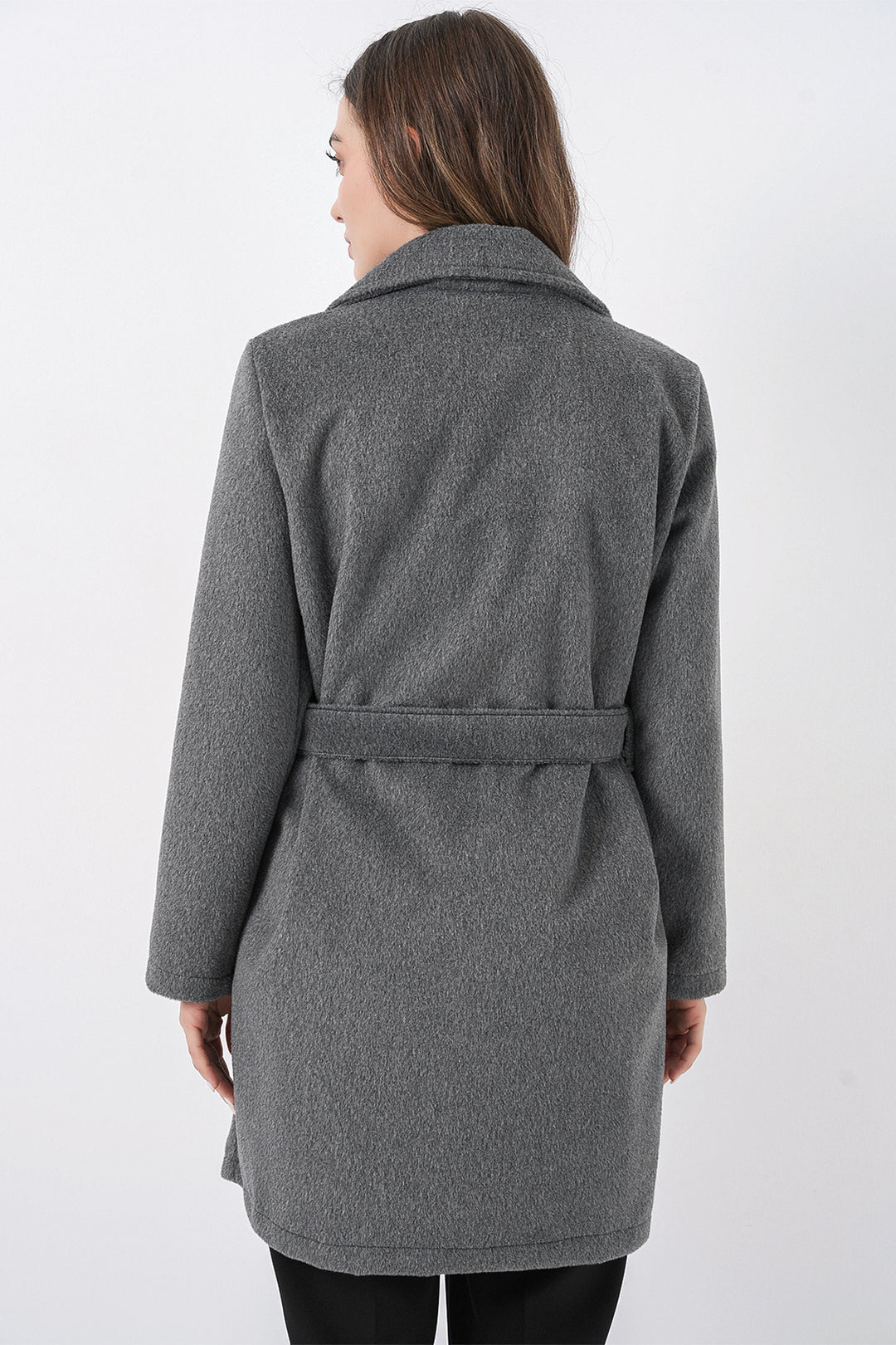 Bigdart Manteau ceinturé pour femme 9171 - Anthracite