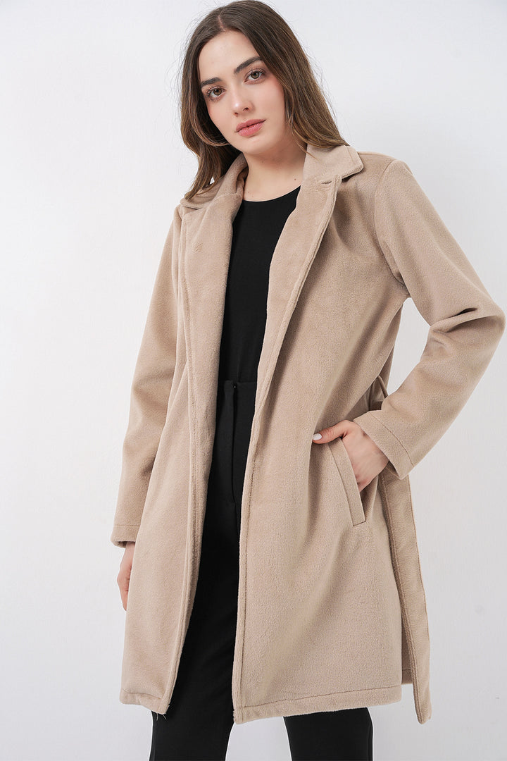Bigdart Manteau ceinturé pour femme 9171 - Beige