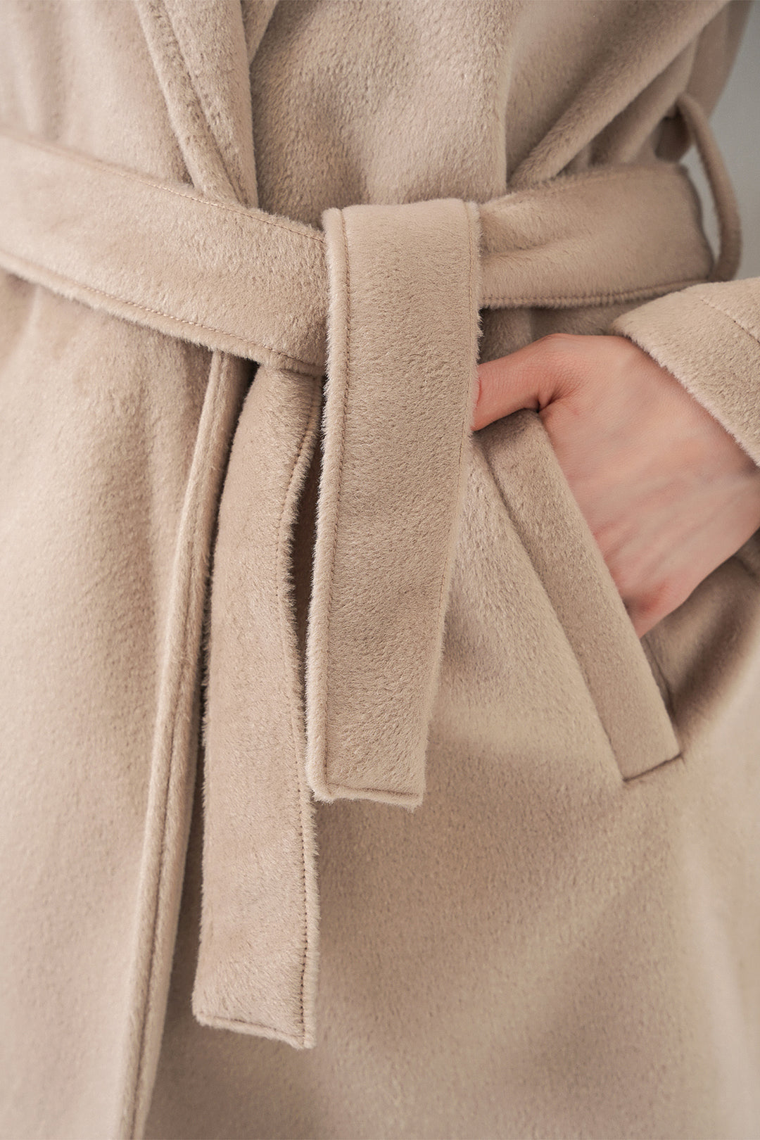 Bigdart Manteau ceinturé pour femmes 9171 - Beige